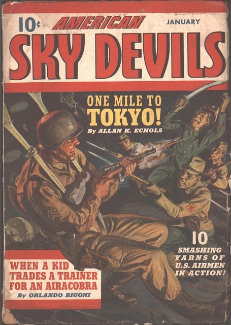 American Sky Devils 1943 January, #4.      Red Circle  Pulp