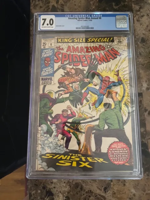 Amazing Spider-man Annual #6, CGC 7.0, 1st Appearance Sinister Six Reprint