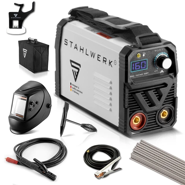 Saldatrice acciaio ARC 160 MD IGBT attrezzatura completa MMA E inverter manuale 160 A