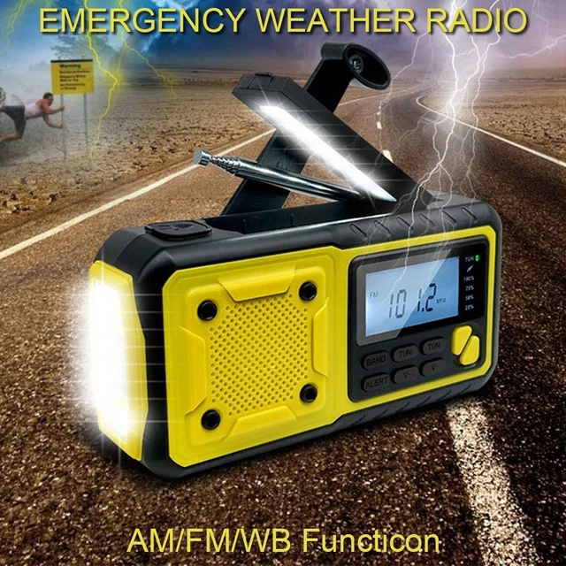 Emergency Radio Hand Crank Radio 4000mAh Power Bank Solar Charging