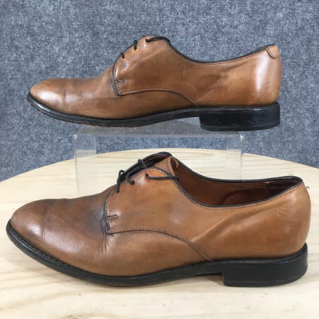 Allen Edmonds Shoes Mens 8 Classic Dress Oxford Brown Leather Lace Up Round Toe