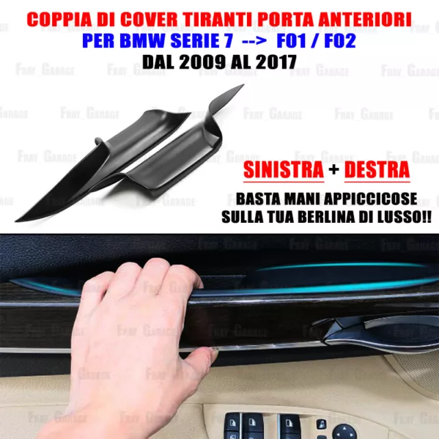 Coppia Maniglie Anteriori Destra + Sinistra per BMW Serie 7 [F01 / F02] - NERE -