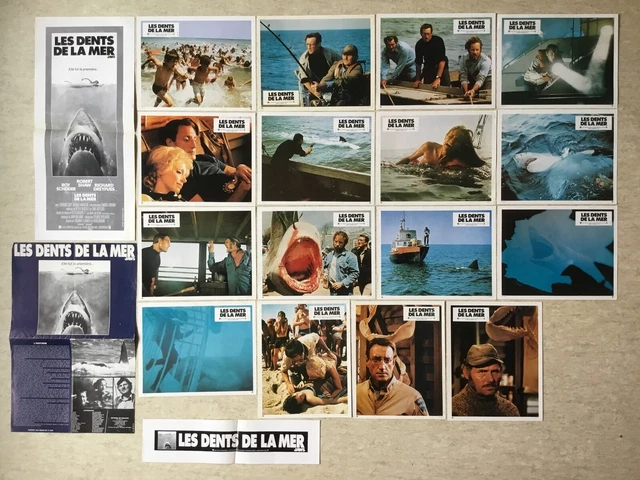 LES DENTS DE la mer - 16 Photos d'exploitation cinéma (Jaws) French
