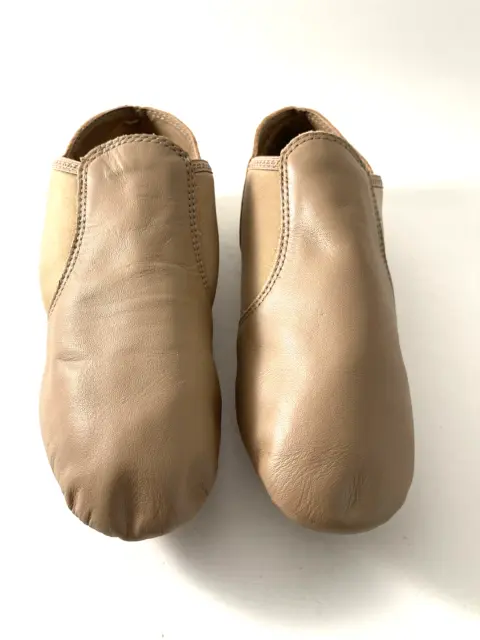 Capezio EJ 2 Series slip-on split sole jazz dance shoes Caramel Leather 9W Girle