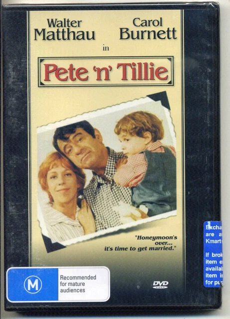 PETE 'N' TILLIE (1972) DVD Reg, 4 New / Sealed - CAROL BURNETT WALTER MATTHAU