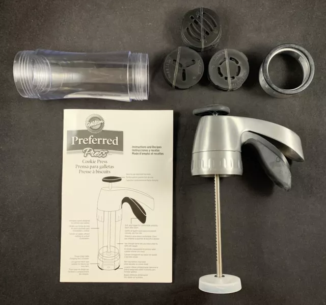 Wilton Preferred Stainless Steel Cookie Press with 16 Unique Discs