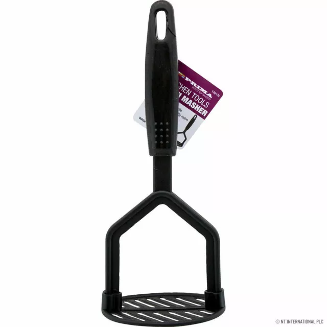 New Black Nylon Potato Masher Vegtables Kitchen Hand Tool Handle Portable Home