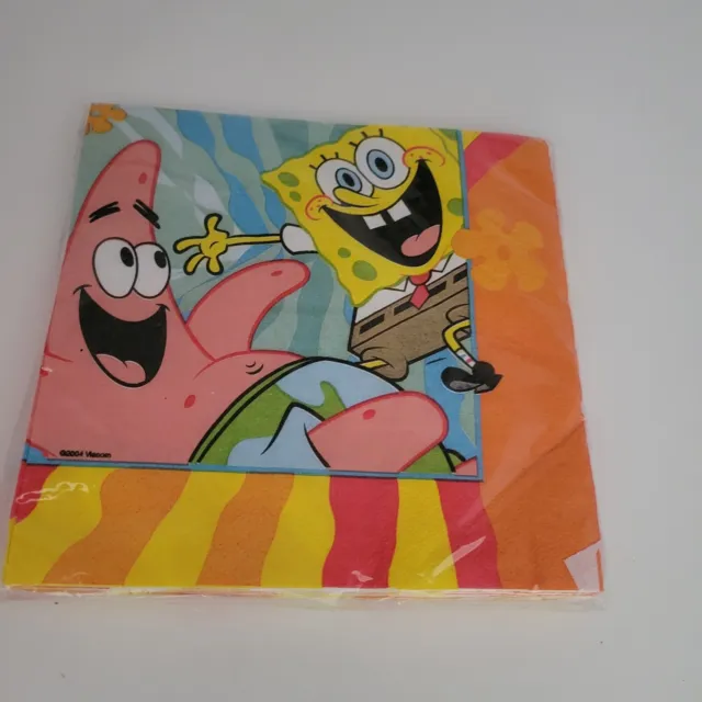 Spongebob Squarepants Buddies Lunch/Party Napkins 16ct Birthday Or Party