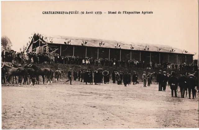 CPA : Châteauneuf-la-Forêt (30 Avril 1933) - Stand de l'Exposition Agricole