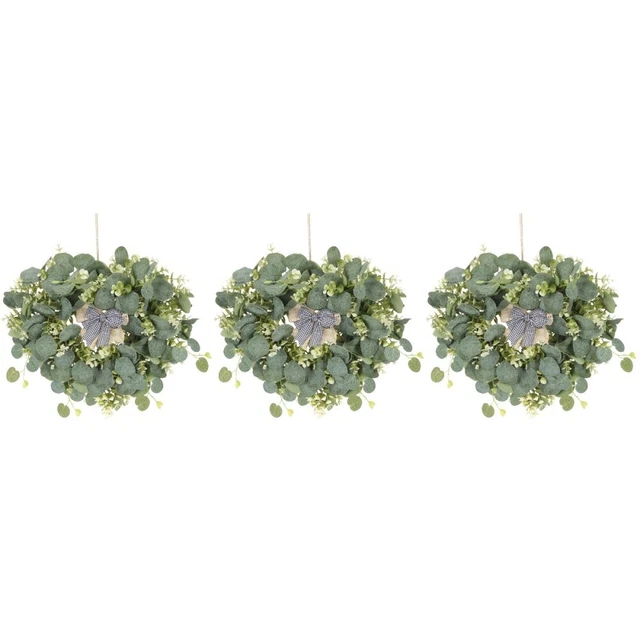3x Widely- Exquisite Simulation Wreath Decor Festival Wreath for Home Decor