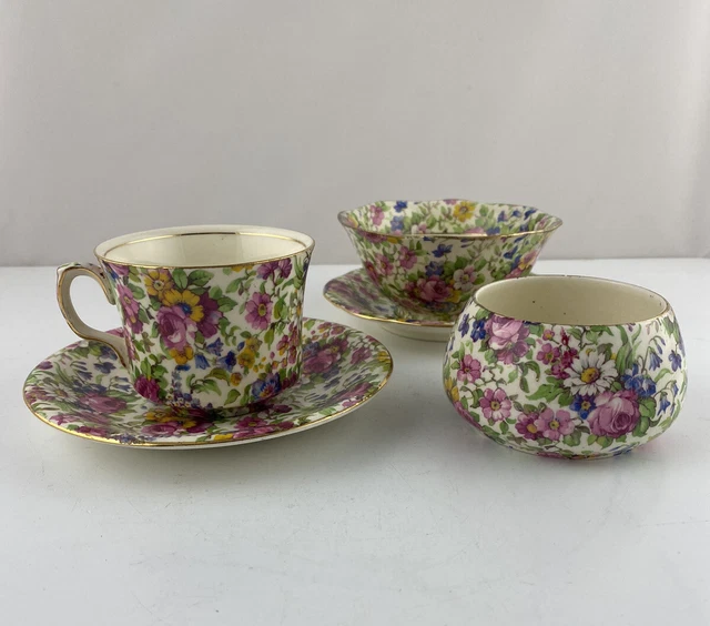 Lot Of 5 Chintz Summertime Royal Winton Grimwades Pieces