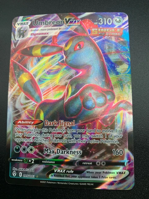 Carta Pokemon Umbreon VMAX Português 095/203 Card Original Copag Céus