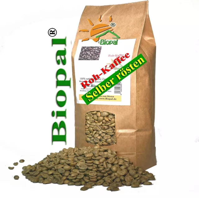 2 kg  Arabica Rohkaffee 2000g, Grüner  Spitzenkaffee ganze Bohnen von Biopal