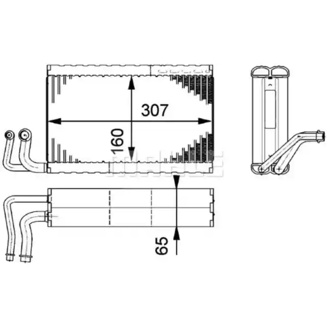 Verdampfer Klimaanlage MAHLE AE 68 000P für BMW Alpina 5er B5 2