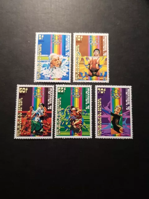 Briefmarke Afrika Senegal Olympische Spiele Montreal N° 439/443 Neu MNH 1976