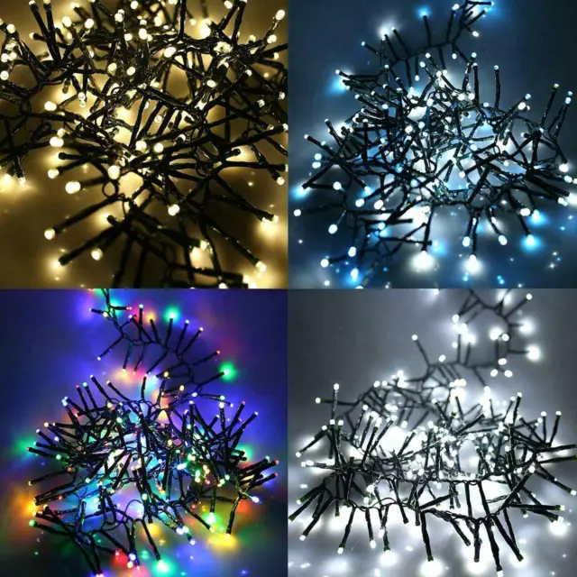 LED Cluster Christmas Tree String Fairy Lights Outdoor Indoor Timer 8 Functions