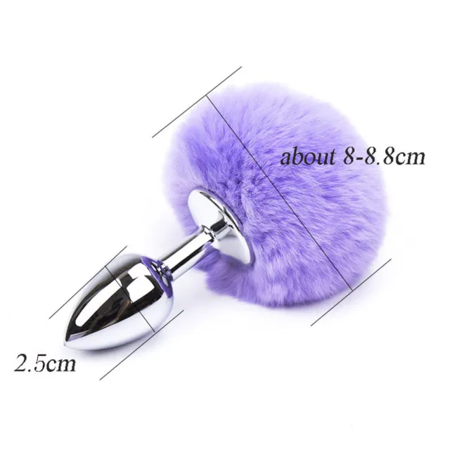 False Fox Tail With Metal Anal-Butt Plug Buttplug Cosplay Game Toy Games  Romance