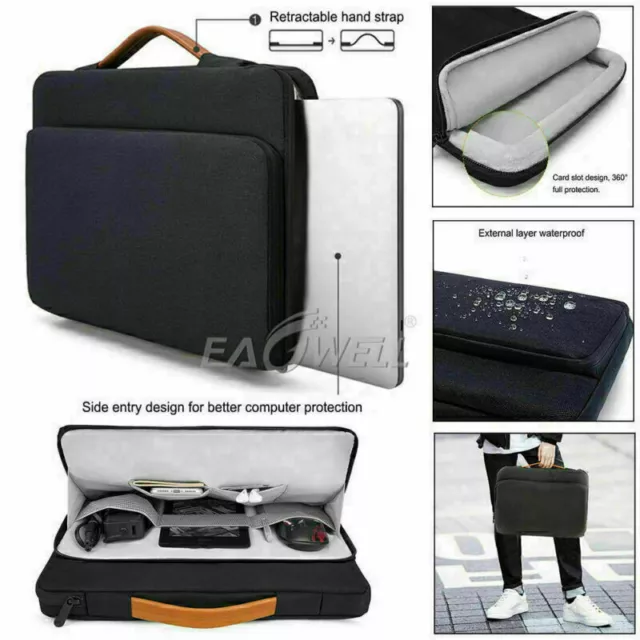 Functional Laptop Sleeve Case Bag Handbag Pouch For 13" 13.3" 13.5" 14" NoteBook