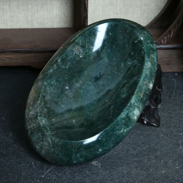 A8996-Natural Ocean jasper Crystal Gemstone Ashtray Polished sea stone Healing