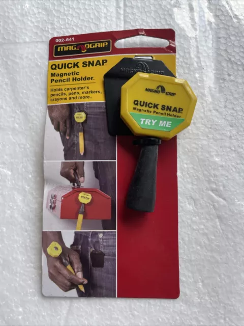 MagnoGrip Quick Snap Magnetic Pencil Holder W/ Belt Clip Carpenter Writing Instr