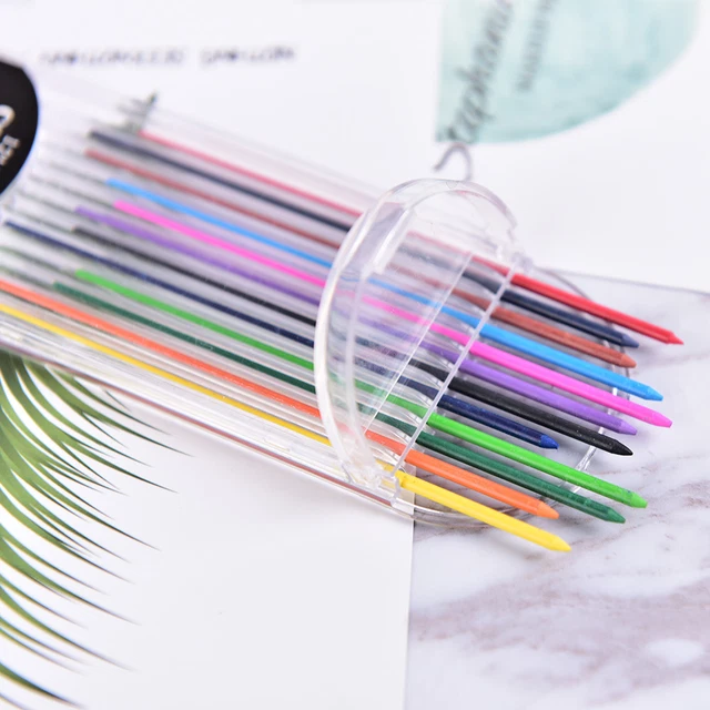 2.0MM 2B COLORED Pencil Lead 2mm Mechanical Clutch Refill Holder 12 ...