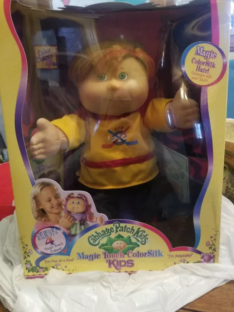 cabbage patch kids boy new in box magic touch colorsilk