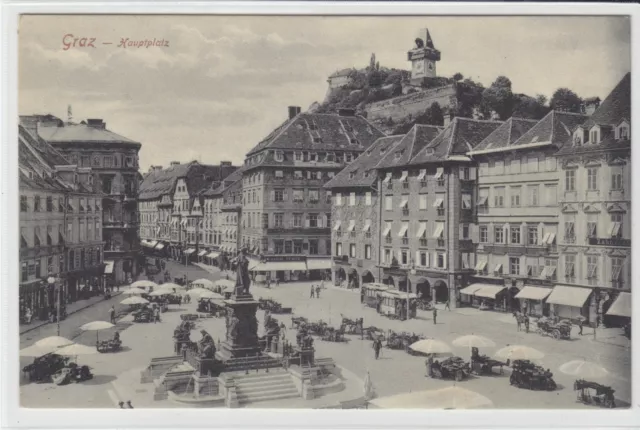 AK Graz, Hauptplatz und Schlossberg, um 1910