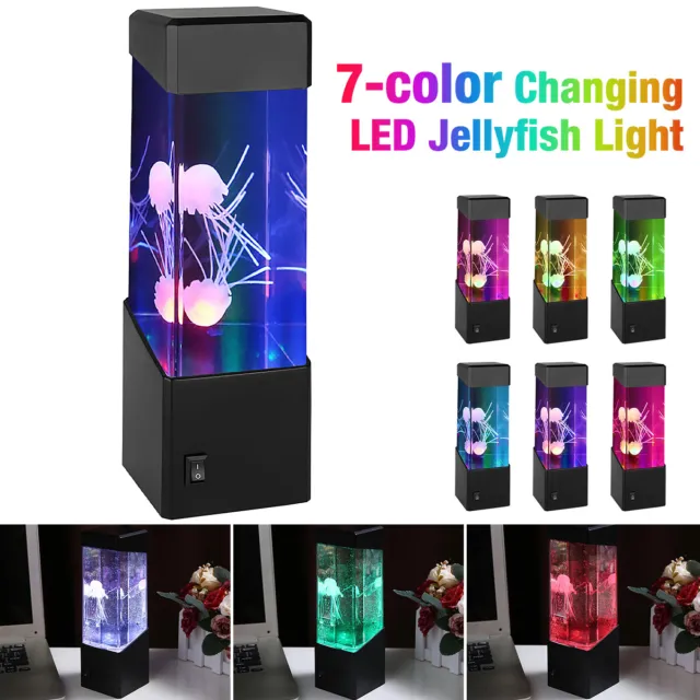 Jellyfish Aquarium LED Multicolor Lighting Fish Tank Mood Lamp Night Light USB