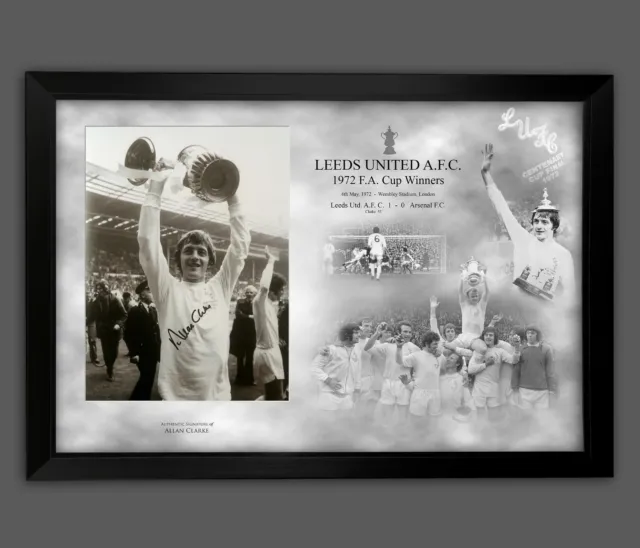 Alan Clarke Signed 12x16 Leeds Fc Photograph Framed In A Picture Mount Display
