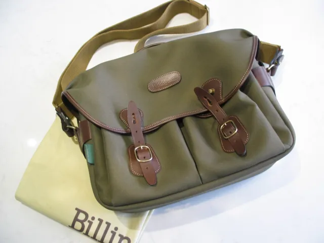 Billingham Hadley One Camera Bag Sage FibreNyte Chocolate Leather Olive Lining