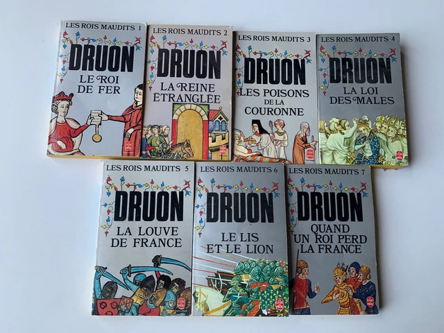 lot 7 livres Les Rois Maudits tomes 1 à 7 - Maurice Druon - Livre de poche
