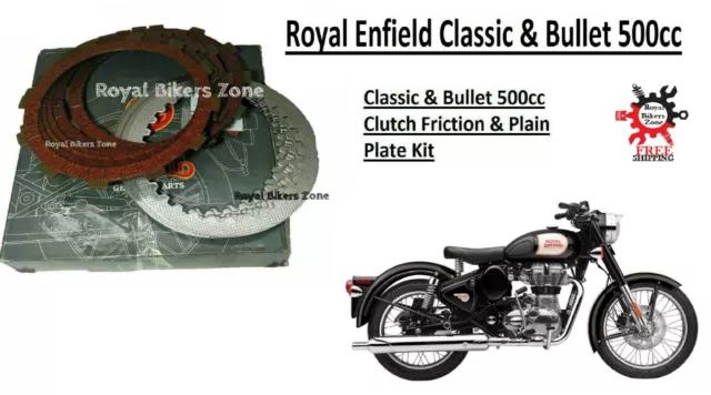 Royal Enfield Classique & Balle 500cc " Embrayage Friction & Uni Kit Plaque "