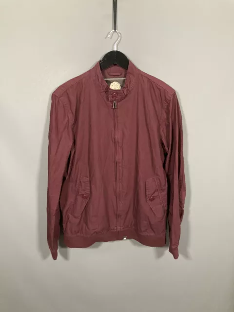PRETTY GREEN BOMBER Jacket Size Large Burgundy Great Condition Mens 49.99 PicClick UK