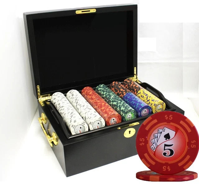 Mrc Poker 500Pcs 14G Yin Yang Design Poker Chips Set With Mahogany Case