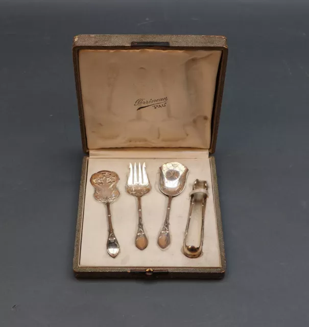 Prachtvolles Petite Four Besteck - Frankreich um 1900 Jugendstil - Silber - W20 Prachtvolles Petite Four Besteck - Frankreich um 1900 Jugendstil - Silber - W20
