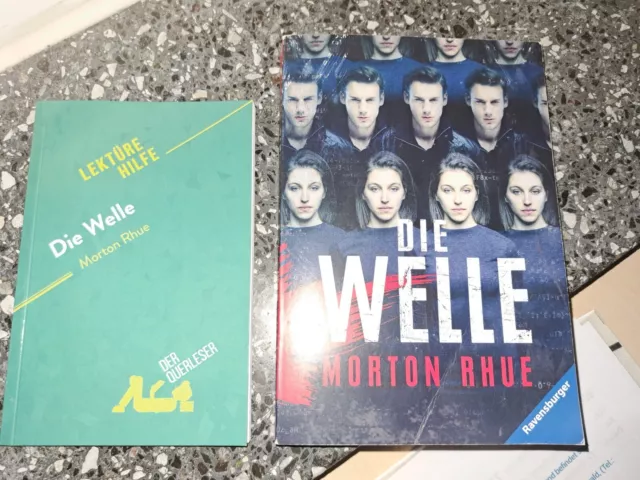 2Bücher☝️☝️Die Welle|Morton Rhue|Broschiertes Buch|Deutsch|☝️+Lektürhilfe🤭