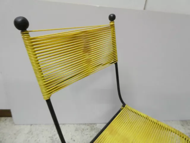 Rare Vintage Clement Meadmore Mid Century Steel & String Cord Chair Child Size 2