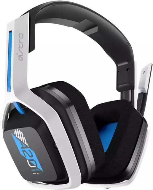 Astro A20 Gen 2 Wireless Bluetooth Headphones Gaming Headset White Blue Audio