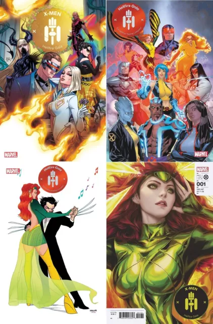 X-Men Hellfire Gala #1 4-Book Variant Set Nm Artgerm Jean Grey Wolverine Rogue