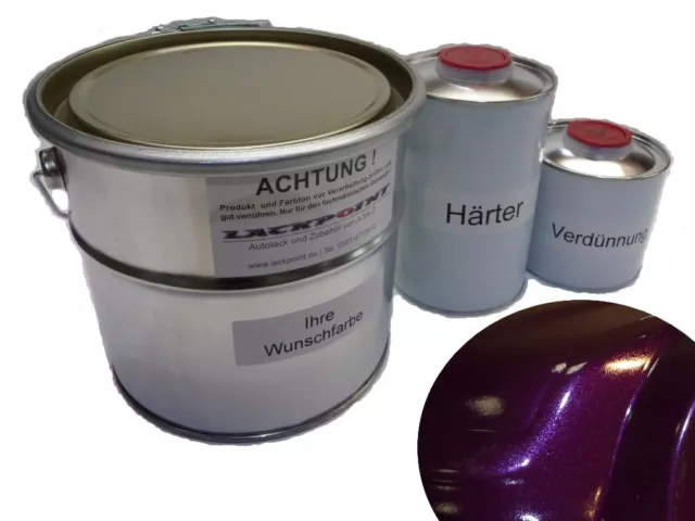 2,75 Liter Set 2K Car Paint Dark Purple Metallic No Clear Varnish Tuning Trend