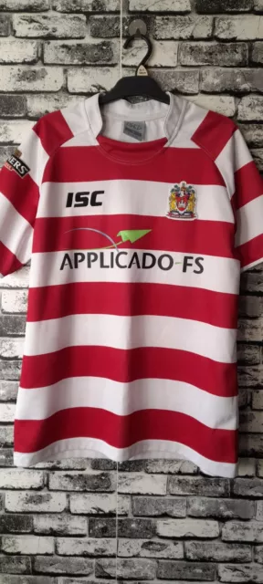 Wigan Warriors Rugby League Home Shirt 2012 Jersey ISC Mens Size Medium