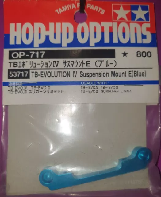 Tamiya 53717 TB Evolution IV Aufhängungshalterung E (blau)