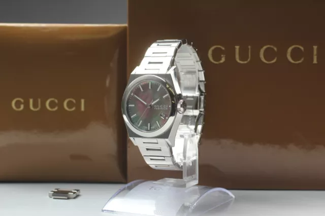 (MINT) Gucci Pantheon Watch Quartz 34mm Men Swiss Made Round Vintage 115.4 JAPAN