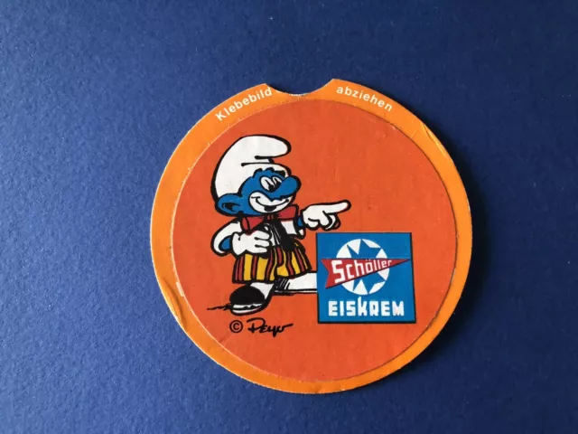 Puffi Adesivo Schöller  Collezione Anni 70 Clown Smurf Schtroumpf Schlumpf