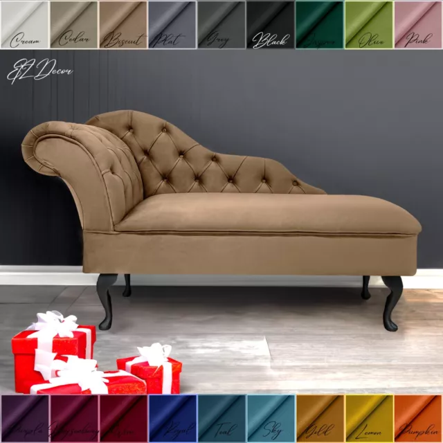 Chaise Lounge Chesterfield Sofa Biscuit Beige Accent Chair Lucian Tufted Longue