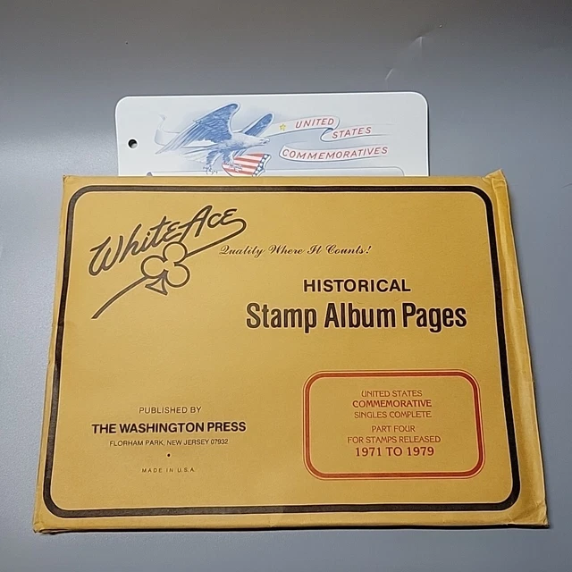 White Ace Album Pages United States Commemorative Singles Complete 1971 - 1979