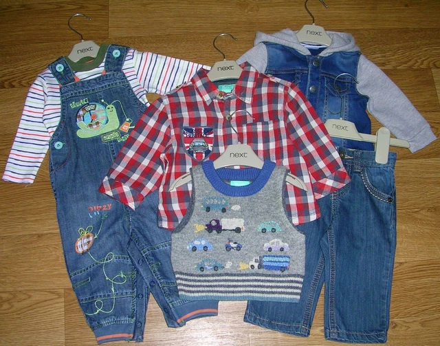 MONSOON F&F M&S etc Boys Bundle Dungarees Tops Jumpers Tank Top Age 3-6 Months