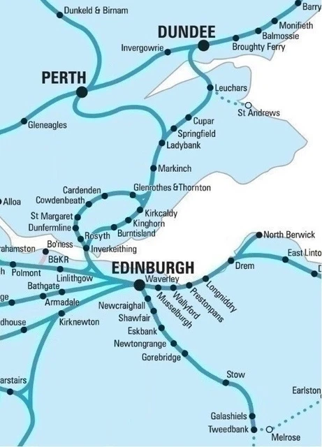SCOTLAND TRAIN MAP (SCOTRAIL NETWORK) 2024 - Print Your Own £10.00 ...