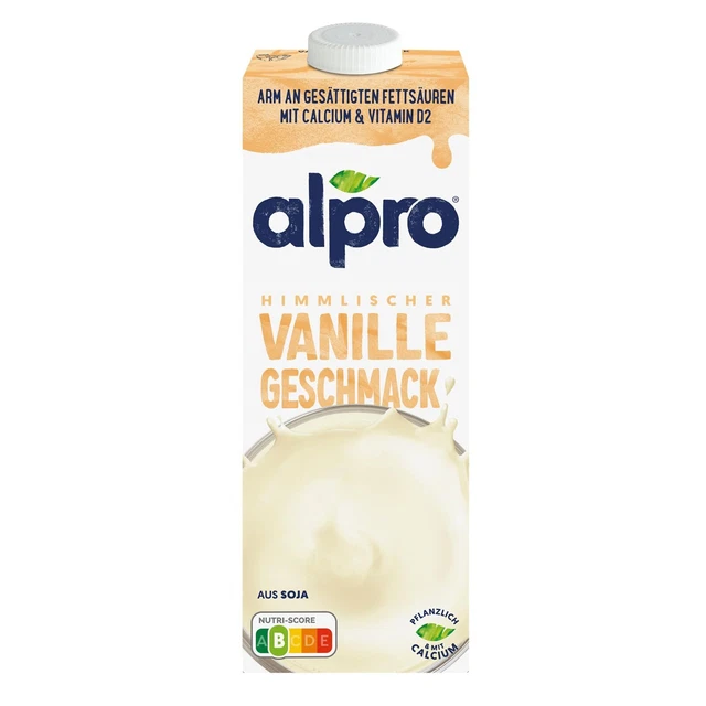 Bevanda di soia Alpro vaniglia bevanda vegetale bevanda vegana 7x 1L NUOVA MHD 3/24