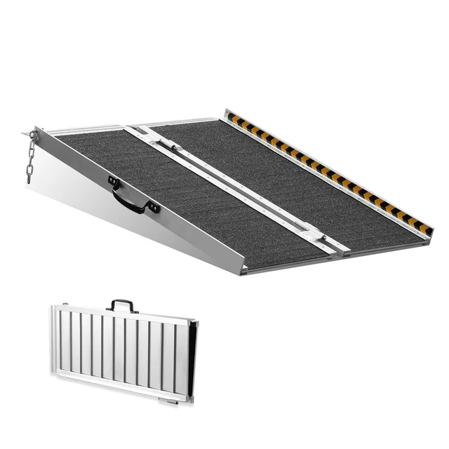 VEVOR FOLDING WHEELCHAIR Ramp Portable Aluminum Threshold Ramp 3 ft 800 ...